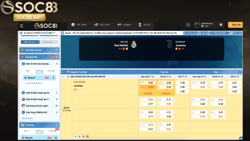 Kinh nghiệm soi kèo bóng SOC88